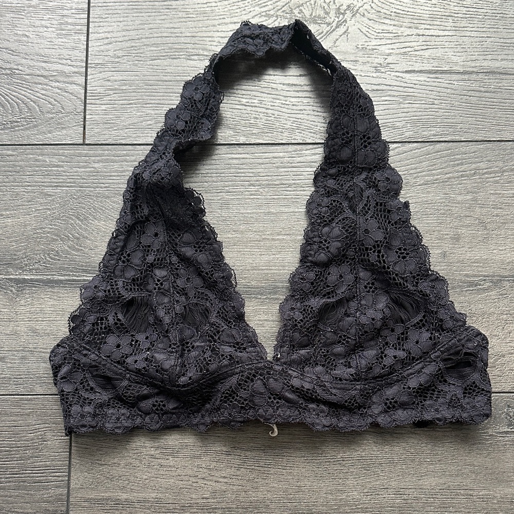 Free People Lace Bandeau - Dark Gray